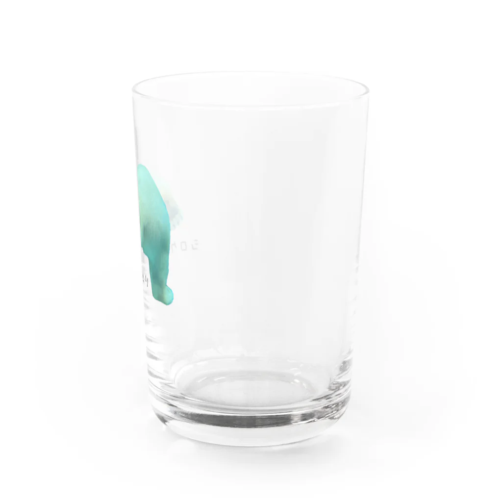 犬カマキリのシロクマのおしり Water Glass :right