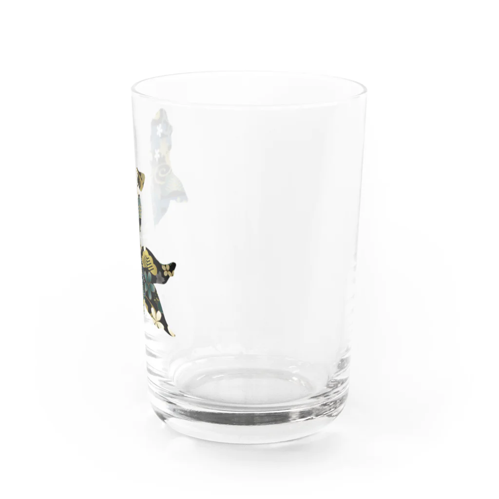 misumisuの和柄・金魚（青） Water Glass :right