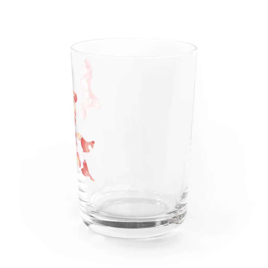 misumisuの和柄・金魚（赤） グラス右面