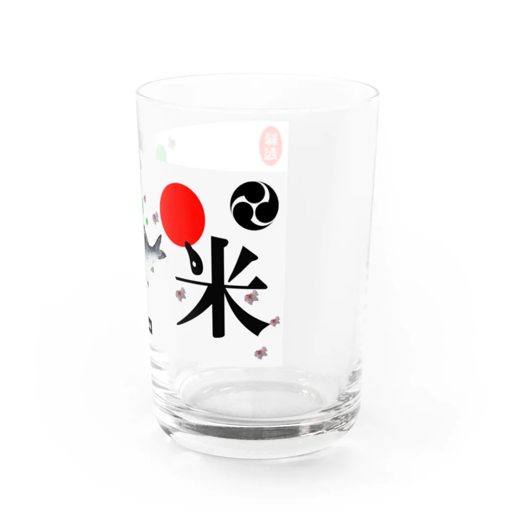 G-HERRINGのお米（ 米 鮒 桜 鳥居 ）あらゆる生命たちへ感謝をささげます。 Water Glass :right