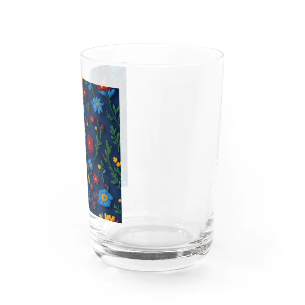 _Anzu_homedecorの3D 花柄　ブルー Water Glass :right