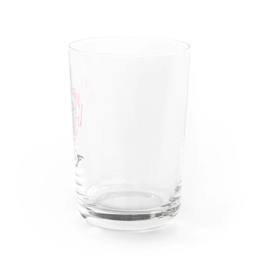 gyonic calligraphyのHeart Of Alphabet Water Glass :right