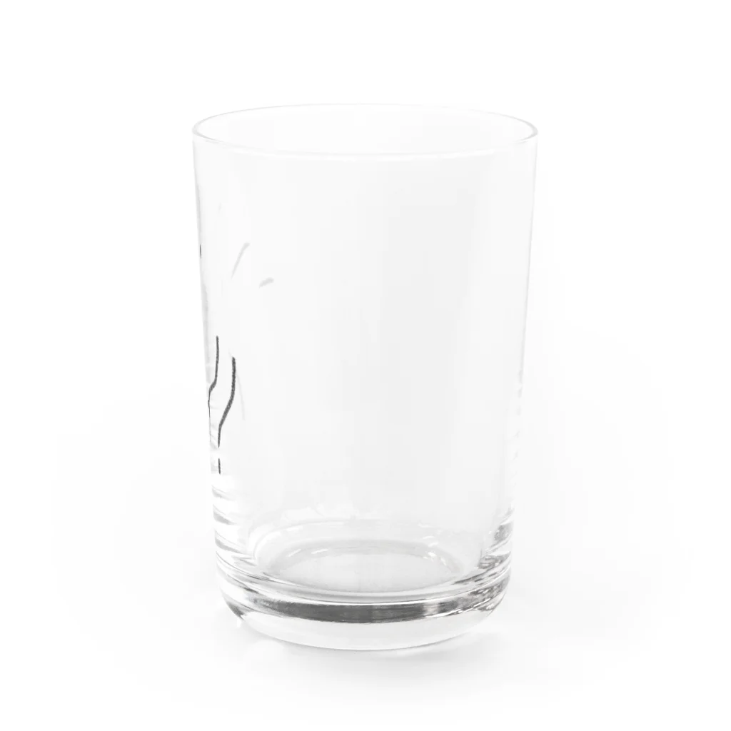 うみ屋のシャム猫風ねこのうみサイン入り Water Glass :right