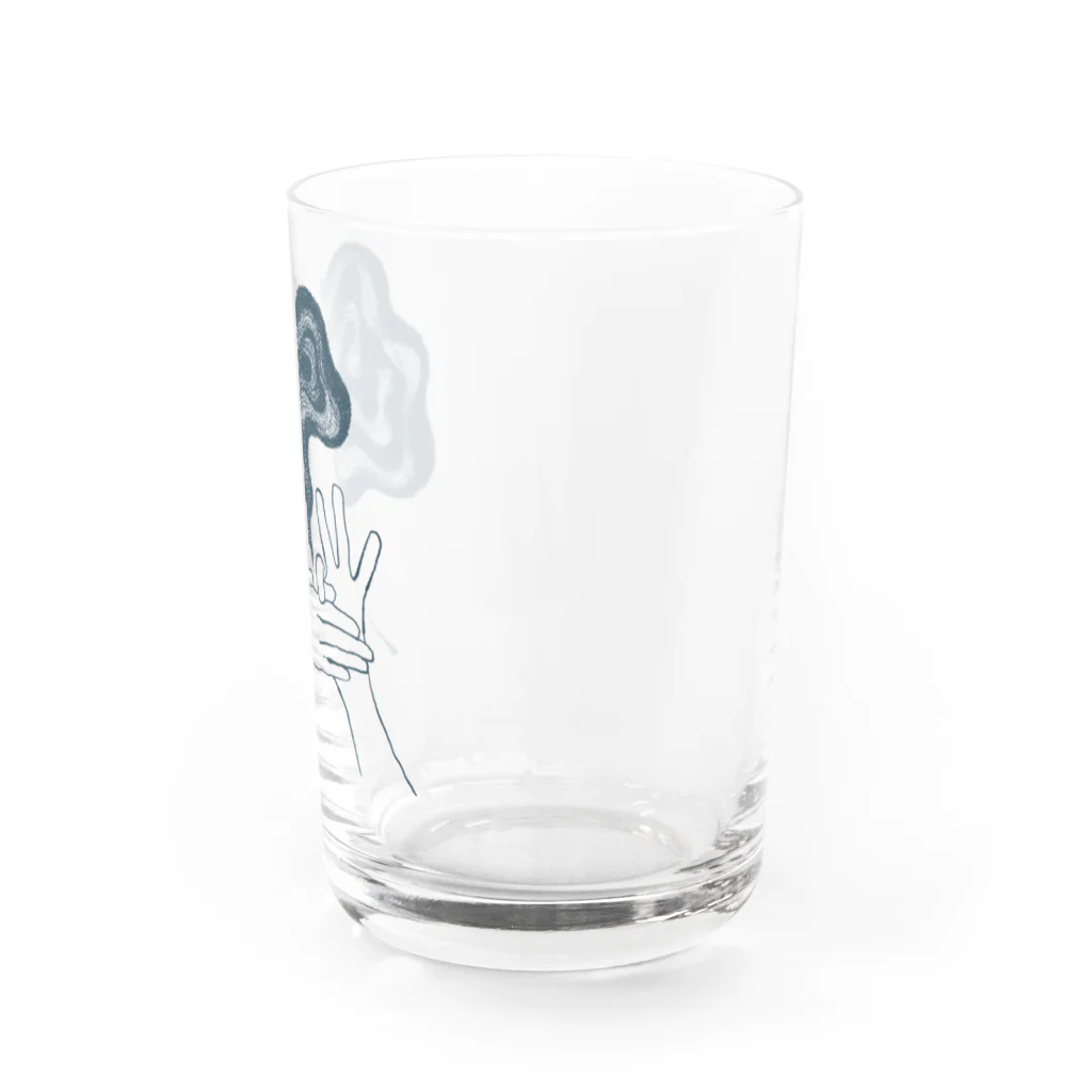 北風のゼリーのモヤるマジック（紺） Water Glass :right