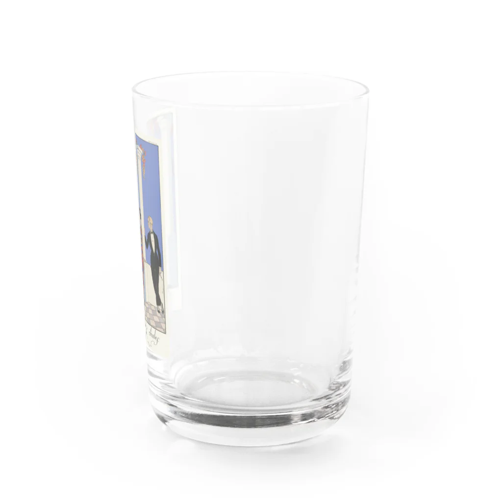 rosalinaのジョルジュ・バルビエ『ファルバラ・エ・ファンフルリュシュ』より《ショールの味わい》 Water Glass :right