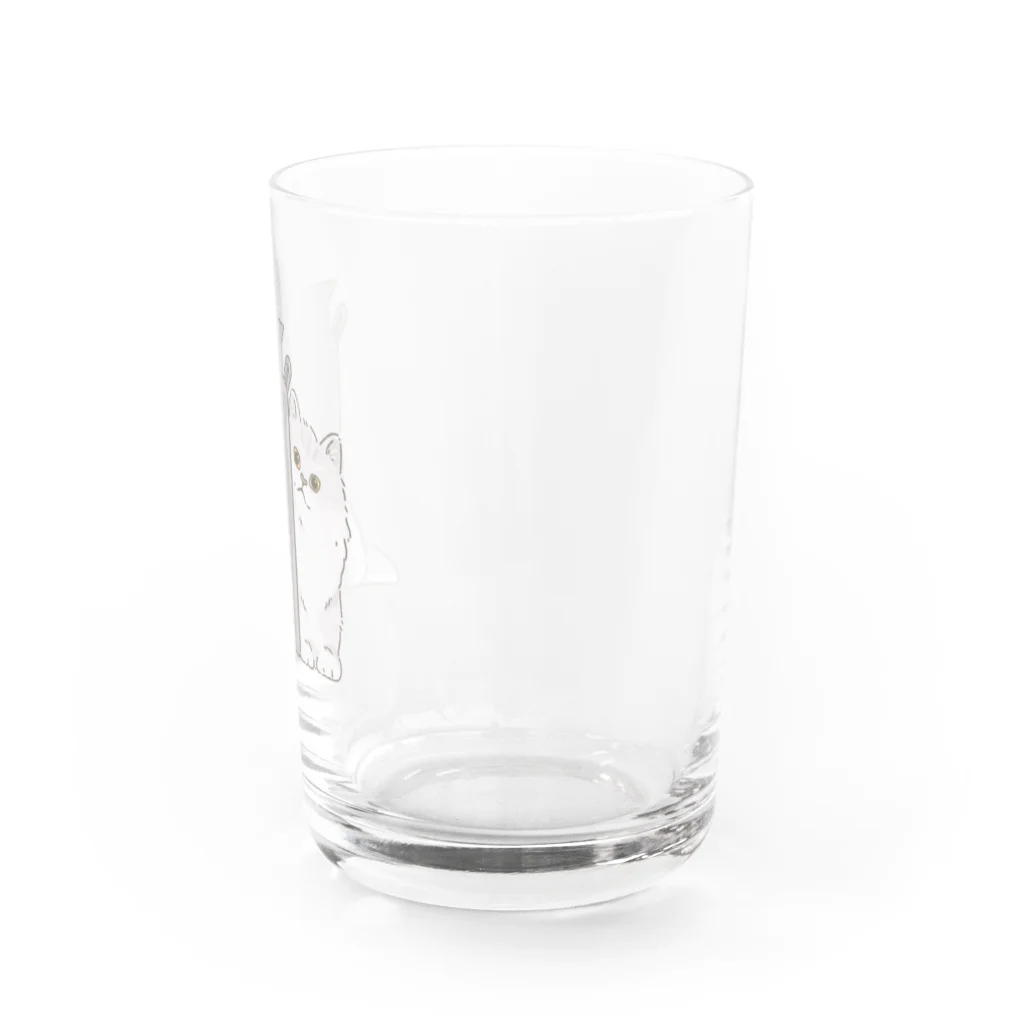 うゆの父ちゃんのひょっこりなもふ猫 Water Glass :right
