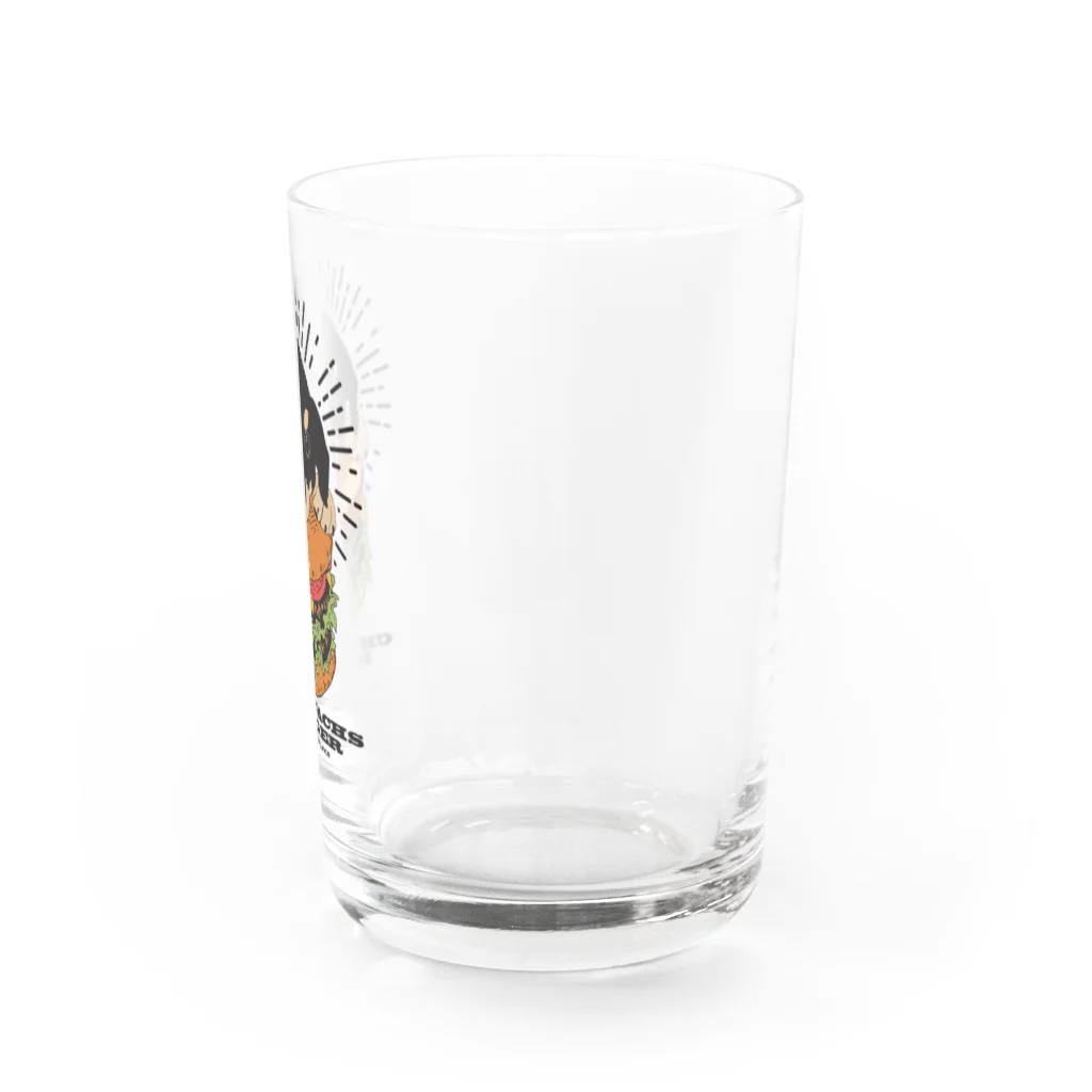 チワックスのMARO屋のブラックタンチワックス（ハンバーガー） Water Glass :right