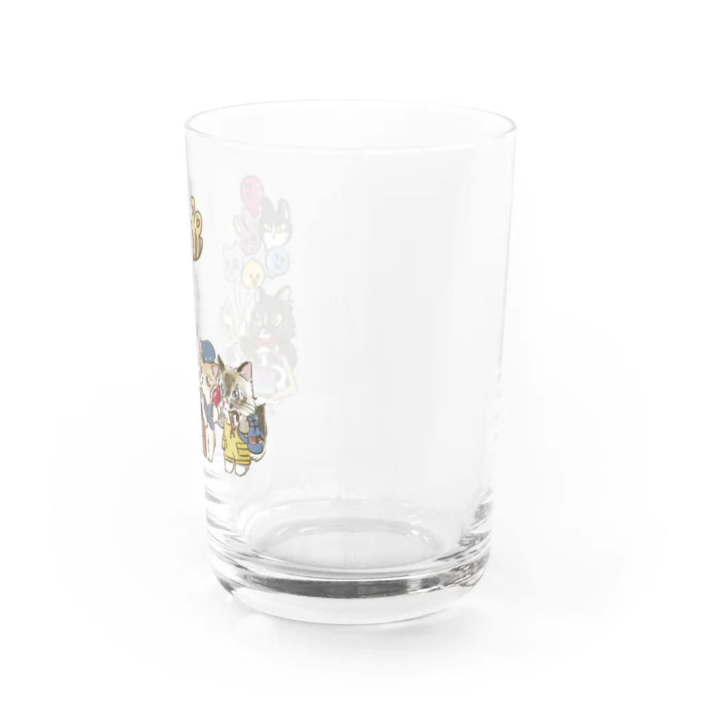 猫のきぬくんのお店のベーカリーこげまる社員旅行にゃ Water Glass :right