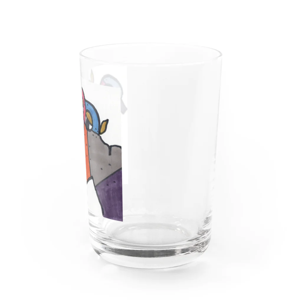 ゆるっと北欧デザイン♪Pahvi Elukat パフヴィ・エルカットのVirtahepo ゔぃるたへぽ　カバちゃん Water Glass :right