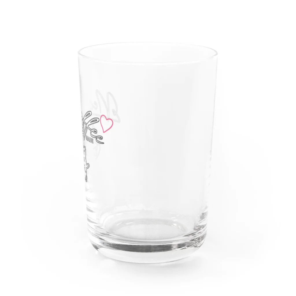 necoffeeのTシャツペット　ネコーヒーLOVEぃちゃん❤️ Water Glass :right