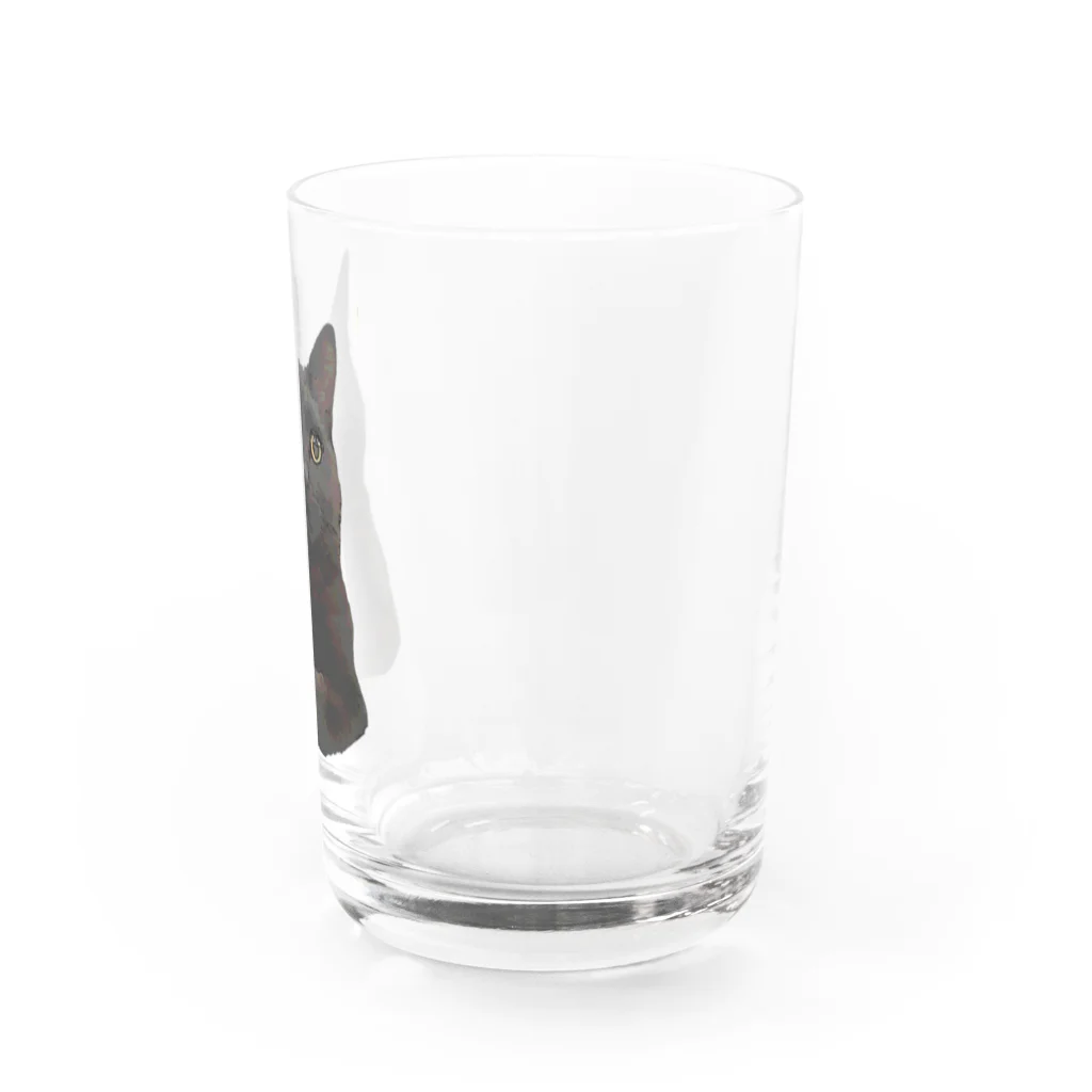 MKPoppp! shopのぼんやり黒猫 Water Glass :right