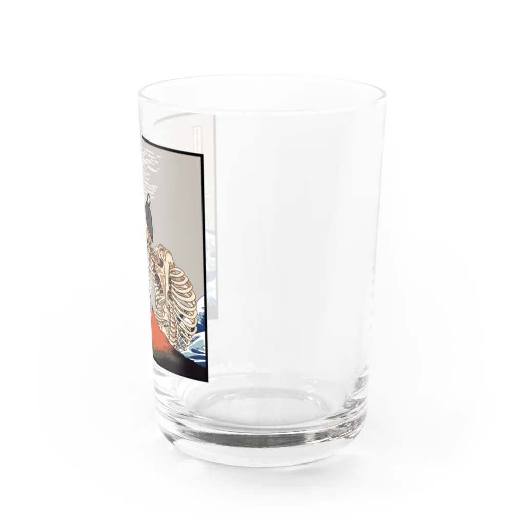 サウナの洋服屋さんの赤富士蒸気浴　熱風爽快 Water Glass :right