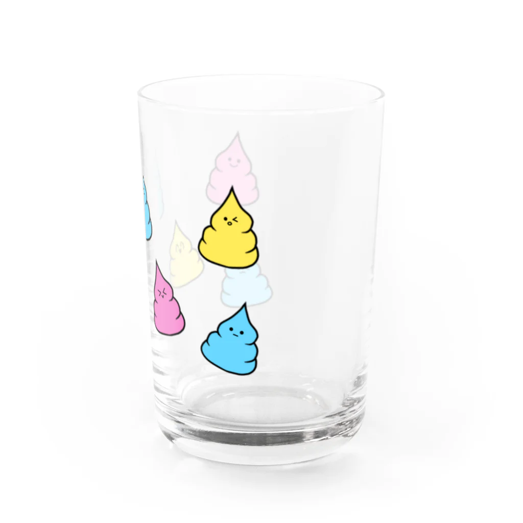 愛とうんちとサイダーとのうんこちゃんズ Water Glass :right