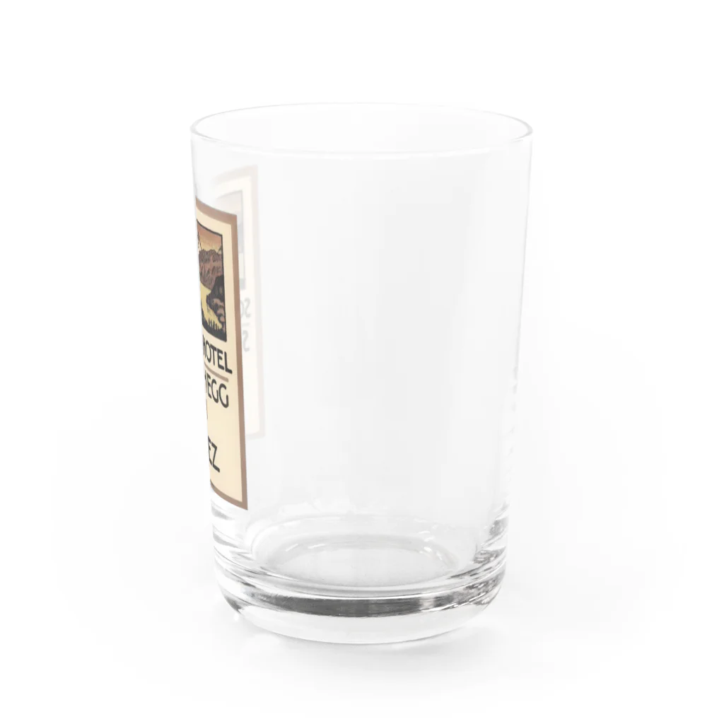 YS VINTAGE WORKSのスイス・ベルン州シュピーツのシャトーホテルの古い広告 Water Glass :right