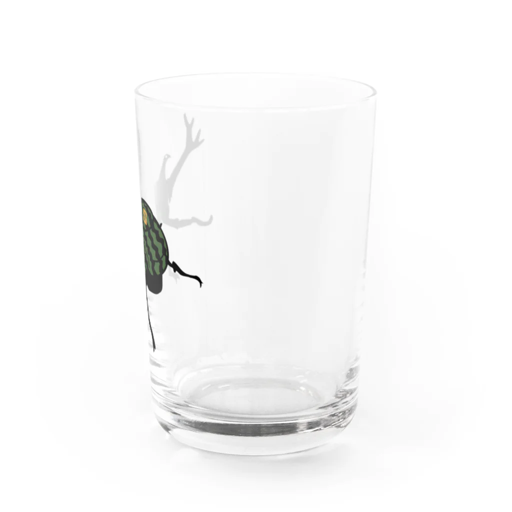 キッズモード某のスイカリュックのカブトムシ Water Glass :right