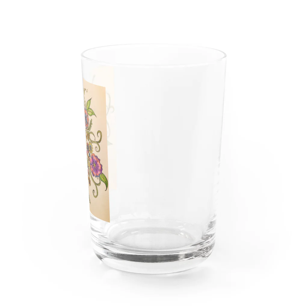 suuのカラフルな花 Water Glass :right