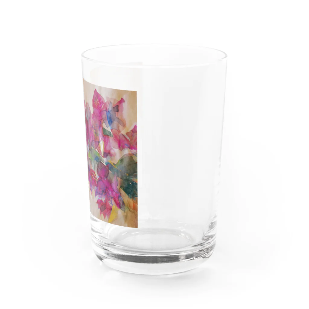 Art Room SunSのブーゲンビリアの絵 Water Glass :right