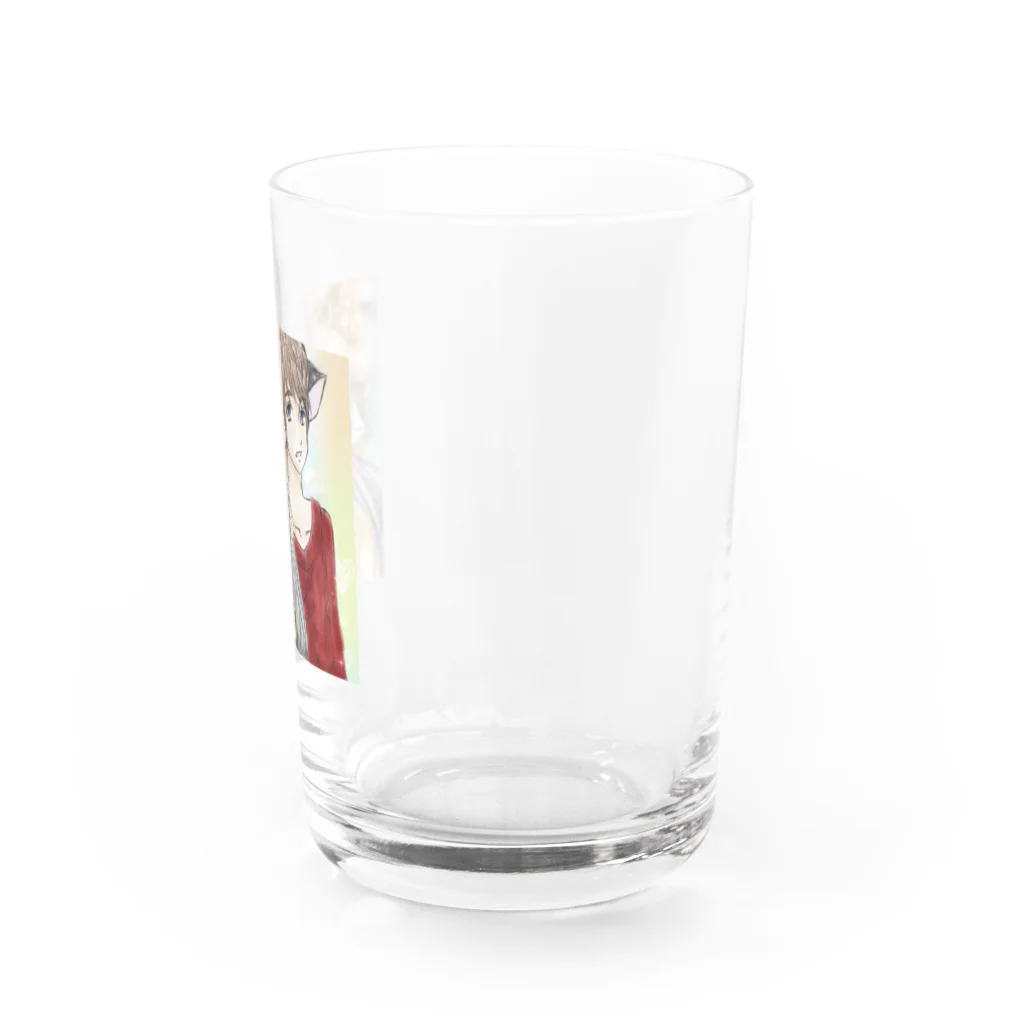 あちちゃんの猫耳のカップル Water Glass :right