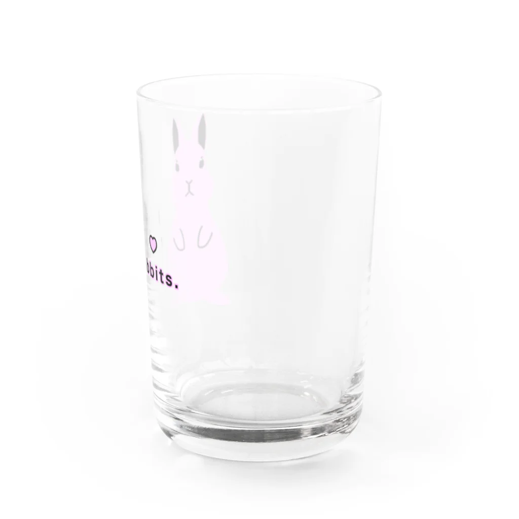 天十里SHOPのI love rabbits. Water Glass :right