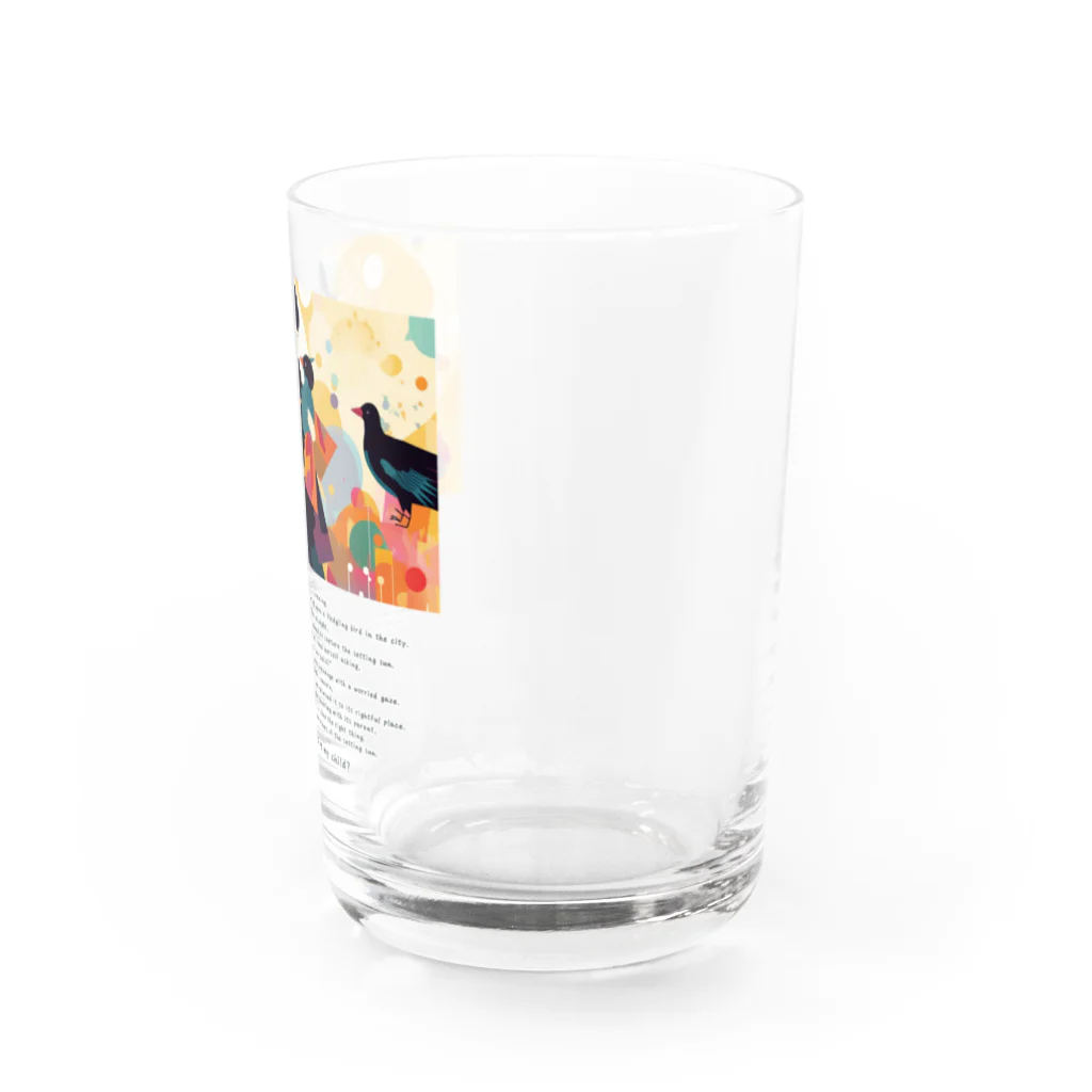 鳥救うSUZURIの『ウチの子になる？』【寄付付き商品】 Water Glass :right