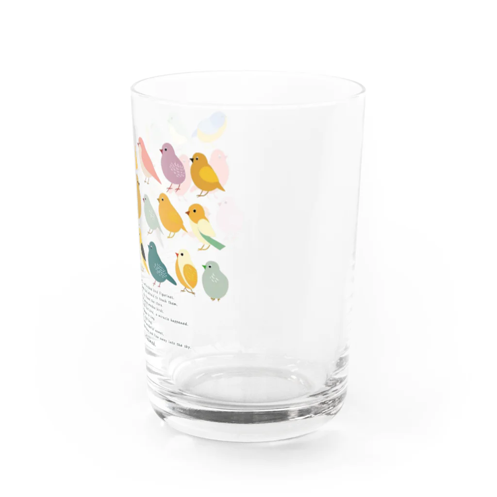 鳥救うSUZURIの『まだなまえのないことりたち』【寄付付き商品】 Water Glass :right