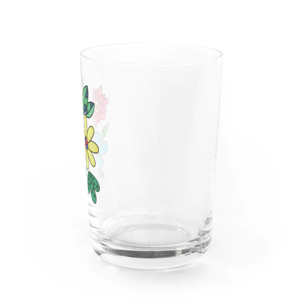 結華の障害者アート 手描きイラスト 花 Water Glass :right