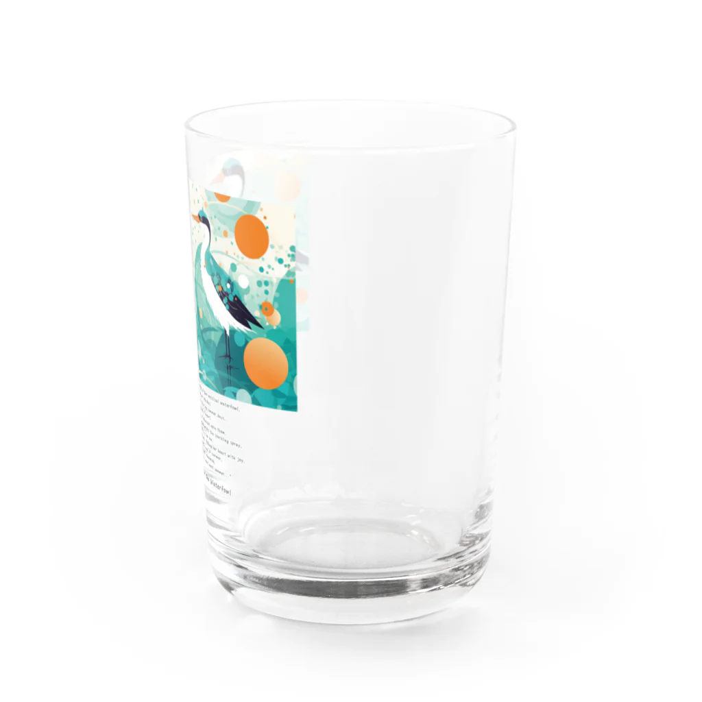 鳥救うSUZURIの『しぶきをまとうみずどり』【寄付付き商品】 Water Glass :right