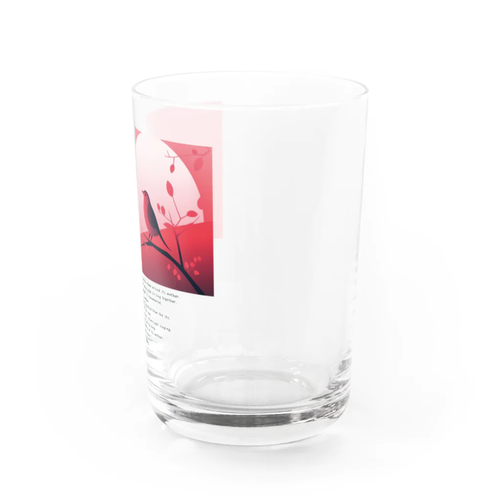 鳥救うSUZURIの『ははどり』【寄付付き商品】 Water Glass :right