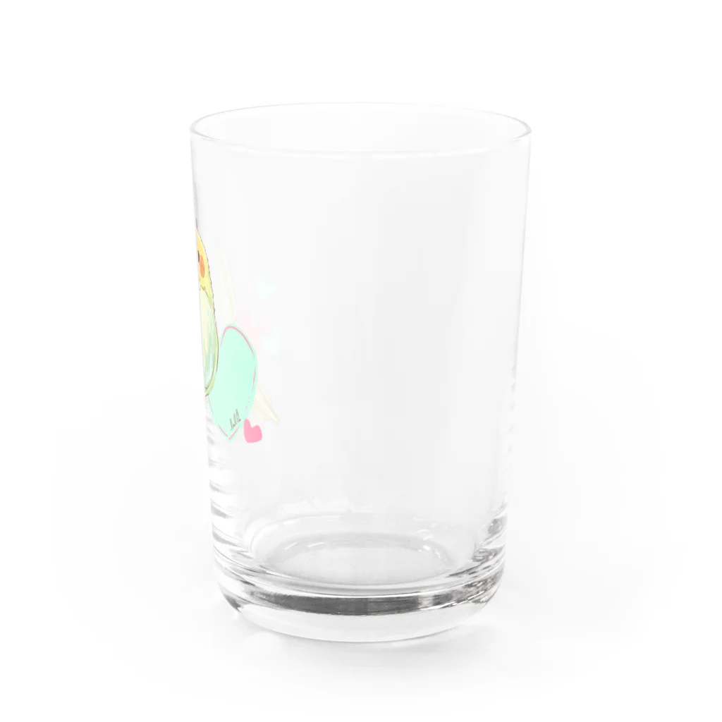 らる_haruの見返りオカメインコ Water Glass :right