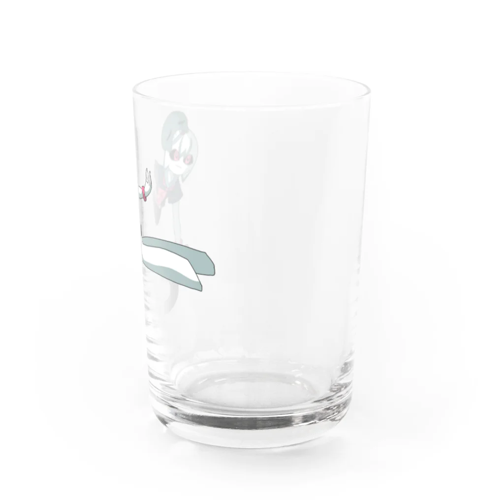 紫時雨のグラス　濁０ Water Glass :right