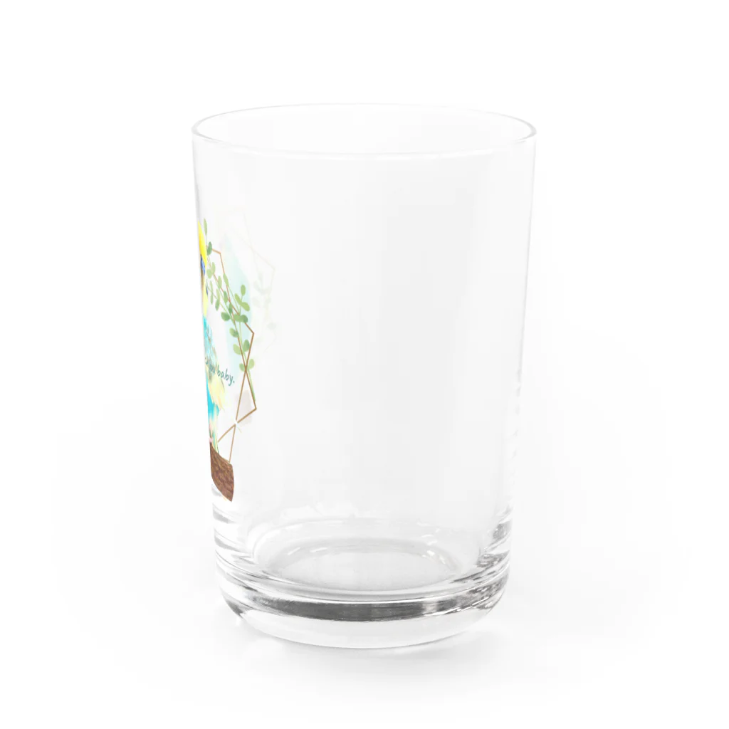 むーむー小屋の止まり木おちび Water Glass :right