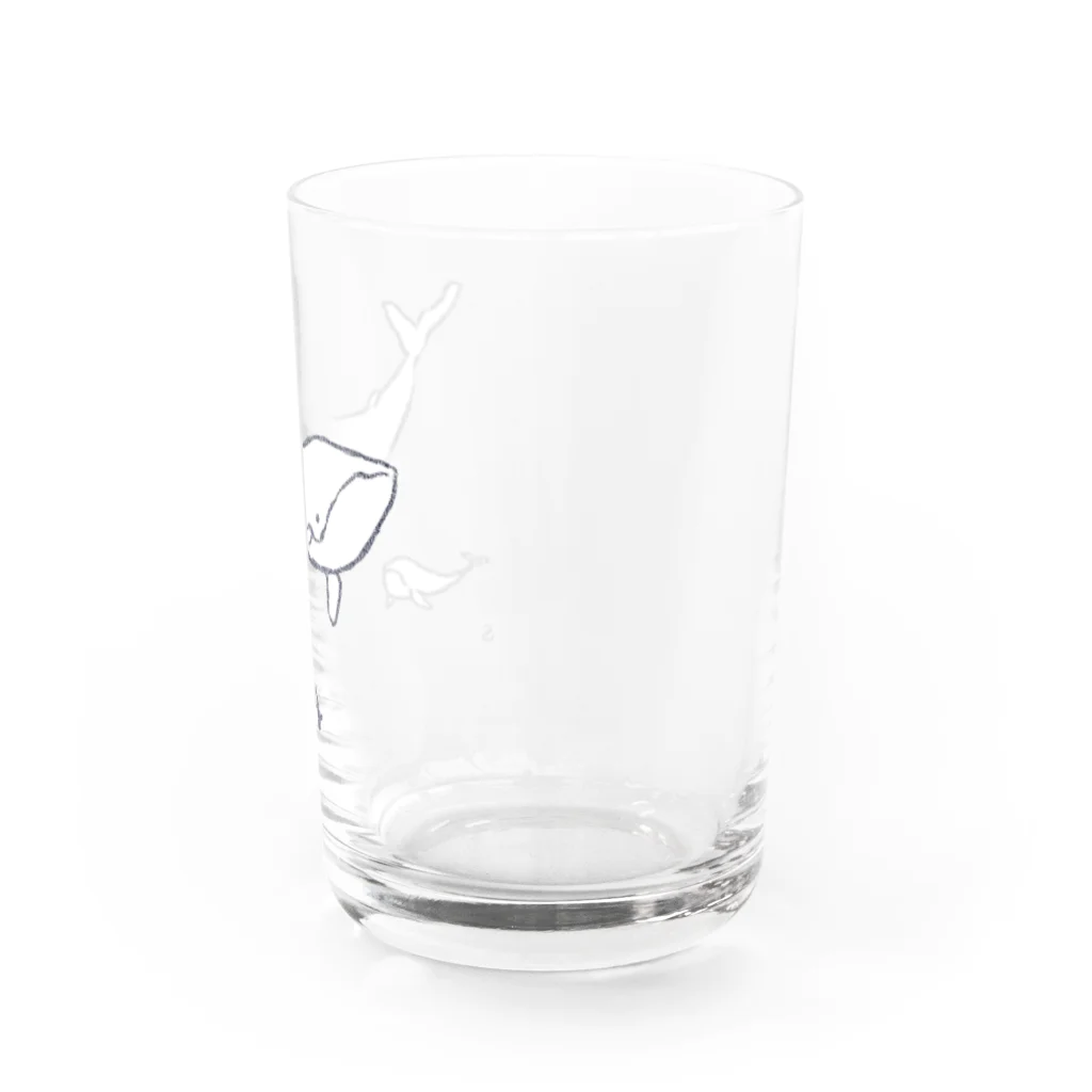 ｓの店（SUZURI店）のくじらないん Water Glass :right