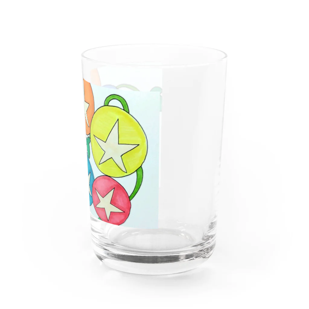 結華の障害者アート 手描きイラスト 朝顔 Water Glass :right