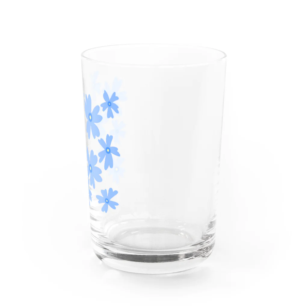 YOLO「ヨーロ」の青色のシバサクラ Water Glass :right