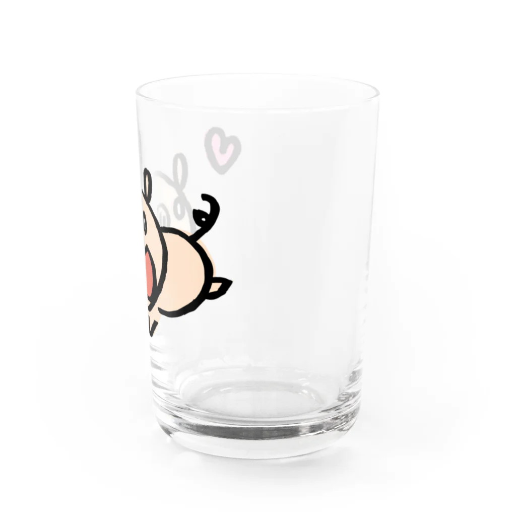 よっしー雑貨店のぶたくんはきょうもげんき！ Water Glass :right