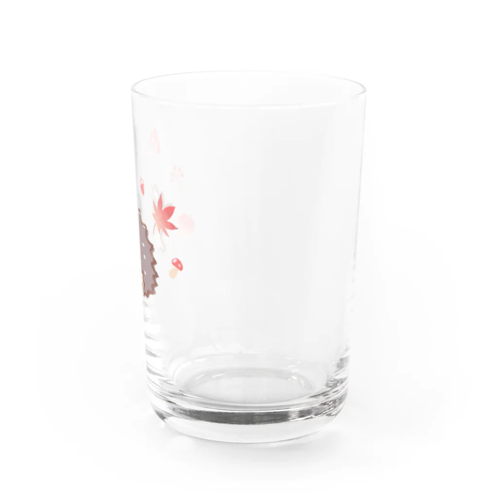 ハルマツアキの【ハリネズミ】ゆるゆるどうぶつシリーズ Water Glass :right