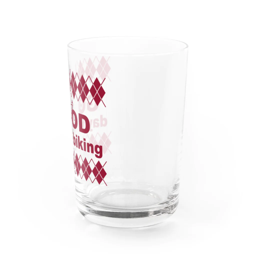 キッズモード某のチャリロゴアーガイル(azuki) Water Glass :right