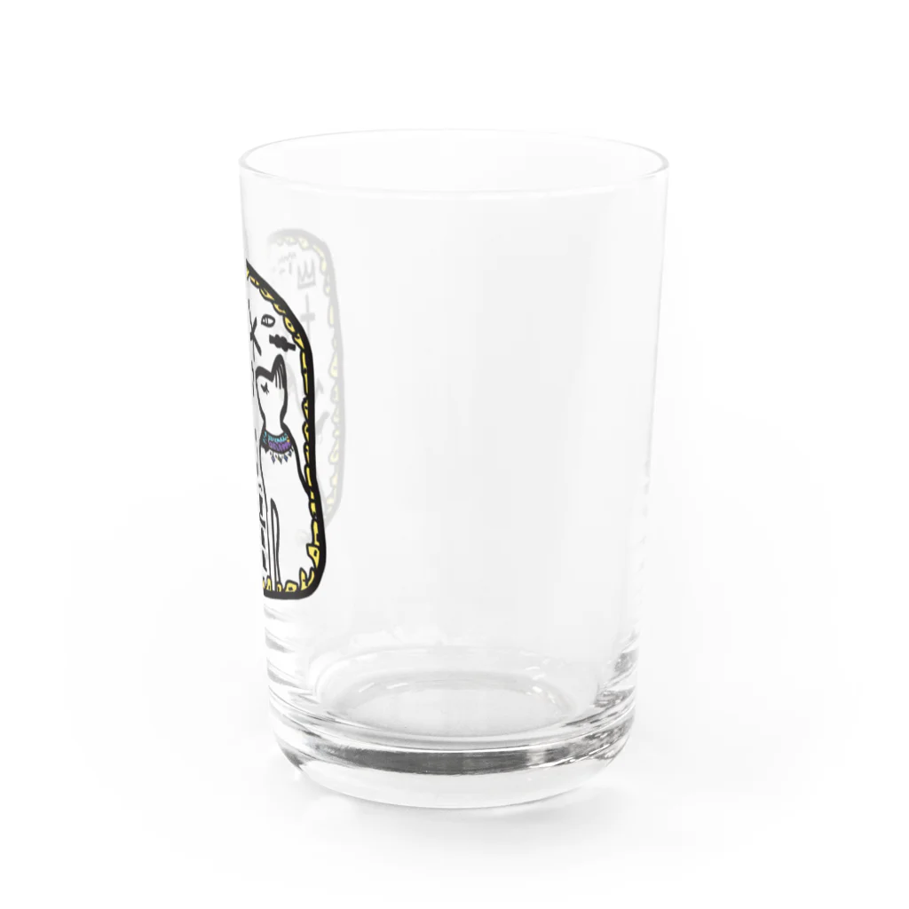 りんとくろの猫の神様バステト Water Glass :right