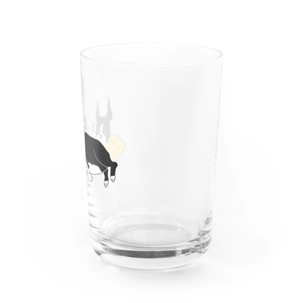 はねまる ショップの夢みるボストンテリア Water Glass :right