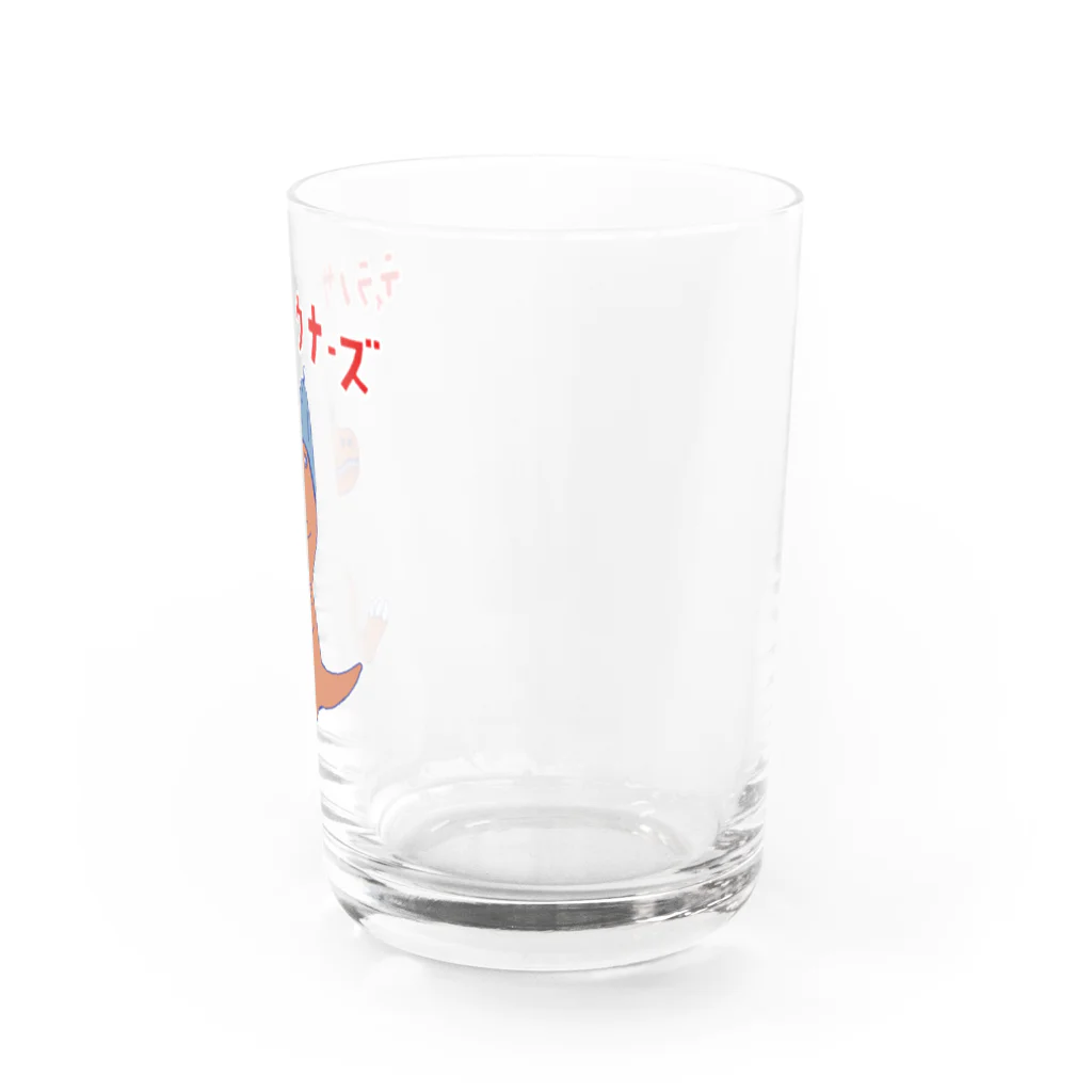 NIKORASU GOのサウナダジャレデザイン「ティラノサウナーズ」 Water Glass :right