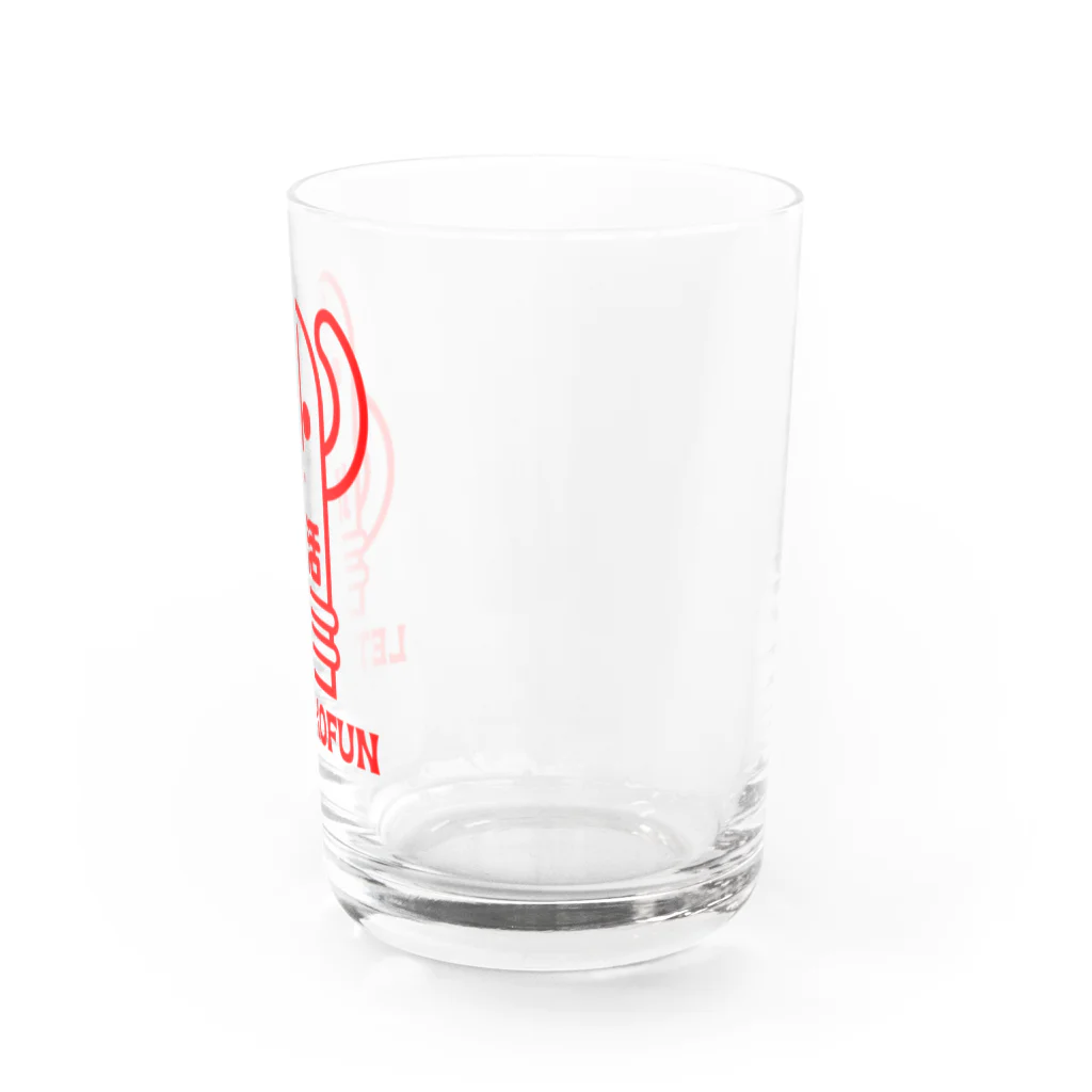 オノマトピアの墳活(ふんかつ)古墳・はにわTシャツ・文字赤 Water Glass :right