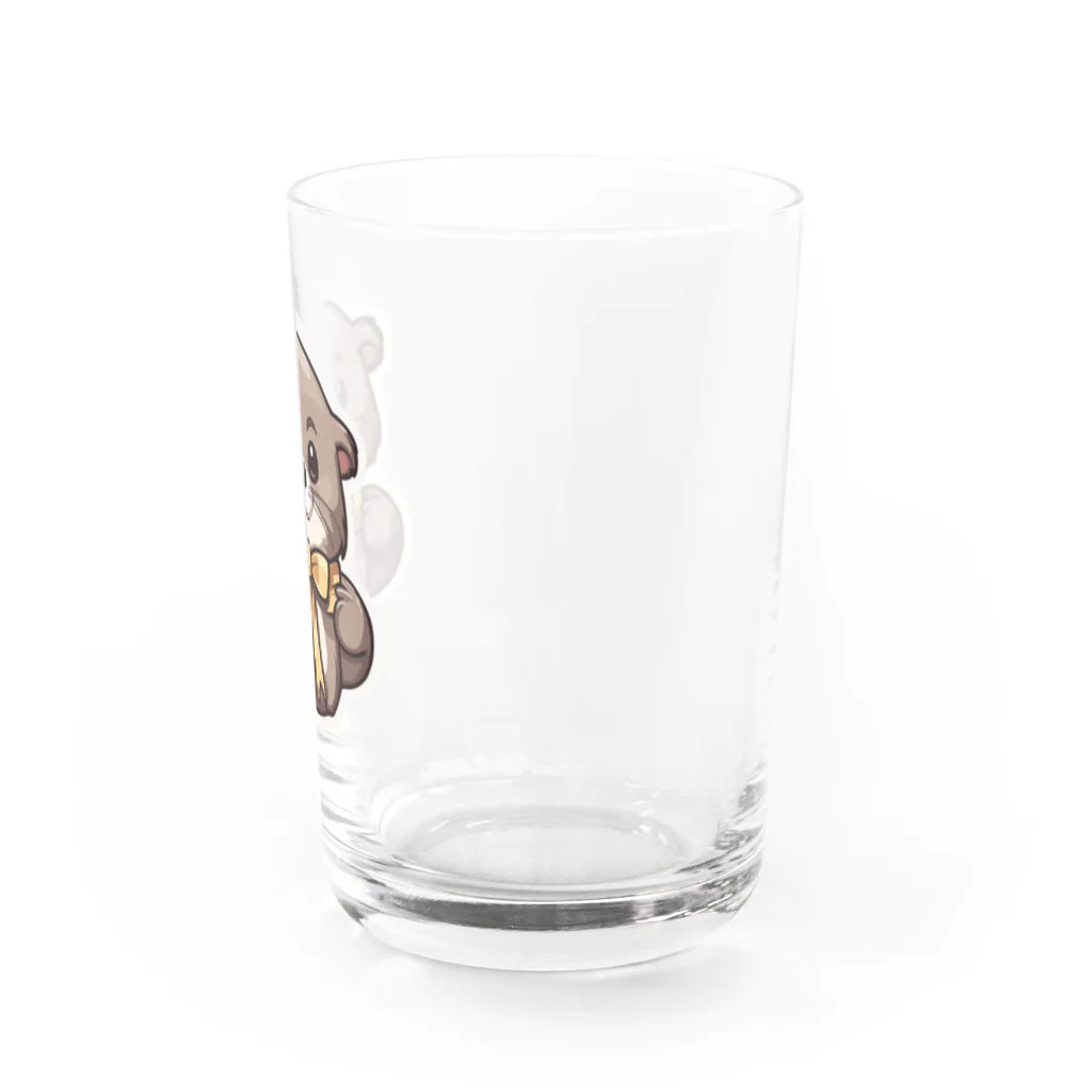 QuillSerenadeの可愛いリボンのもちぽんのステッカー Water Glass :right