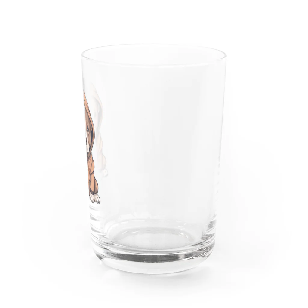 Vasetti_pressのパーカーを着ているピットブル Water Glass :right