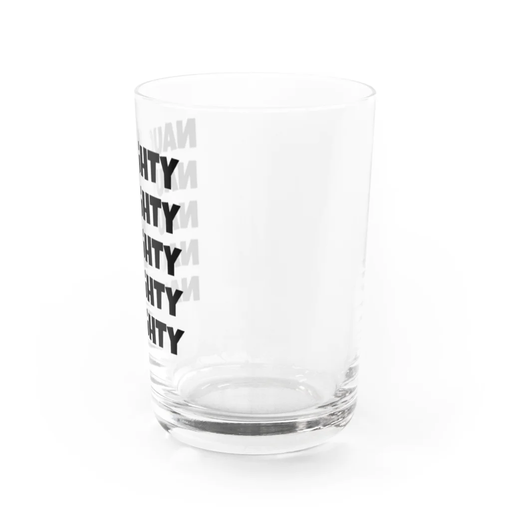 NAUGHTYのNAUGHTY 5ロゴ(BLK) Water Glass :right