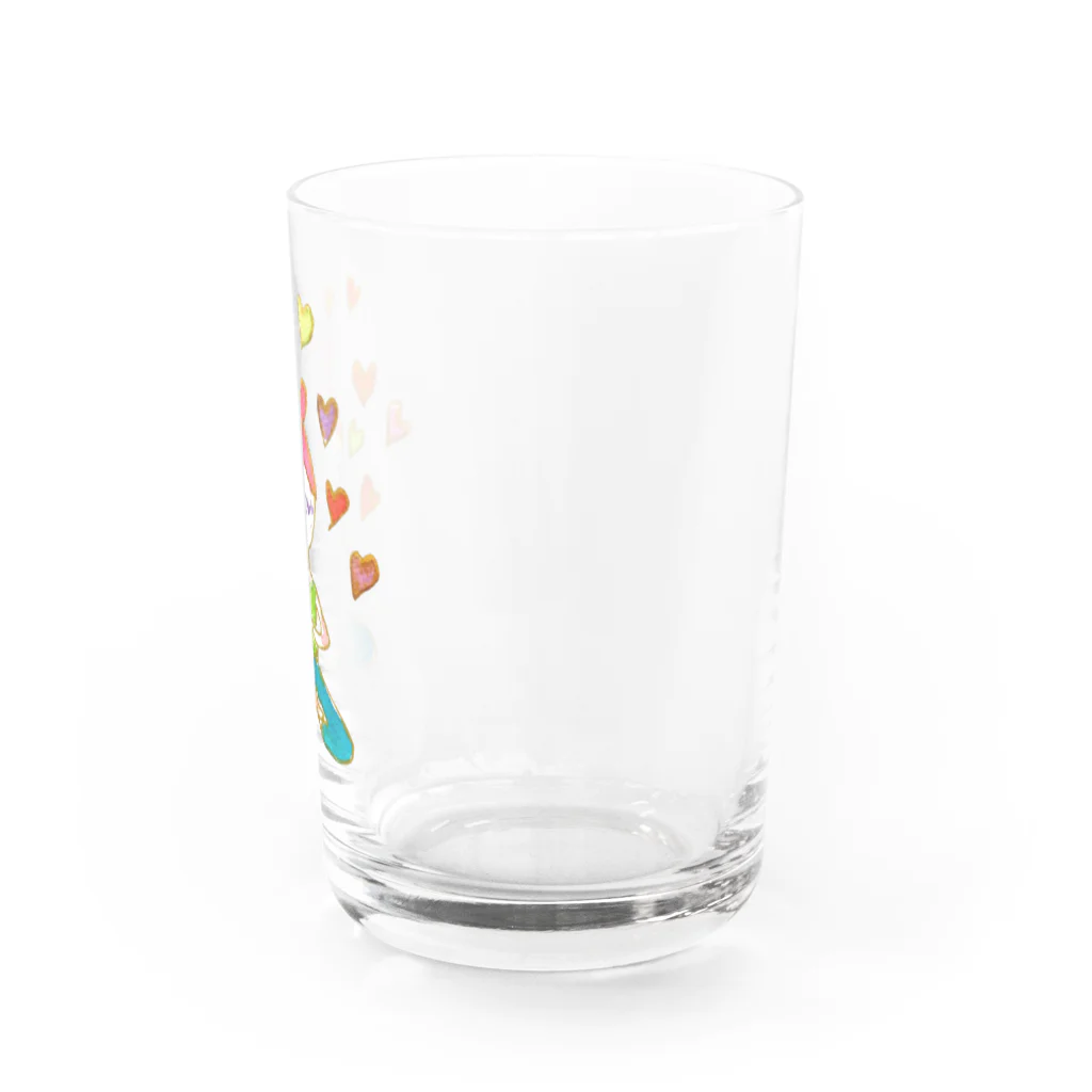 onmycolorの楽描き店のそばかすこちゃん with LOVE Water Glass :right