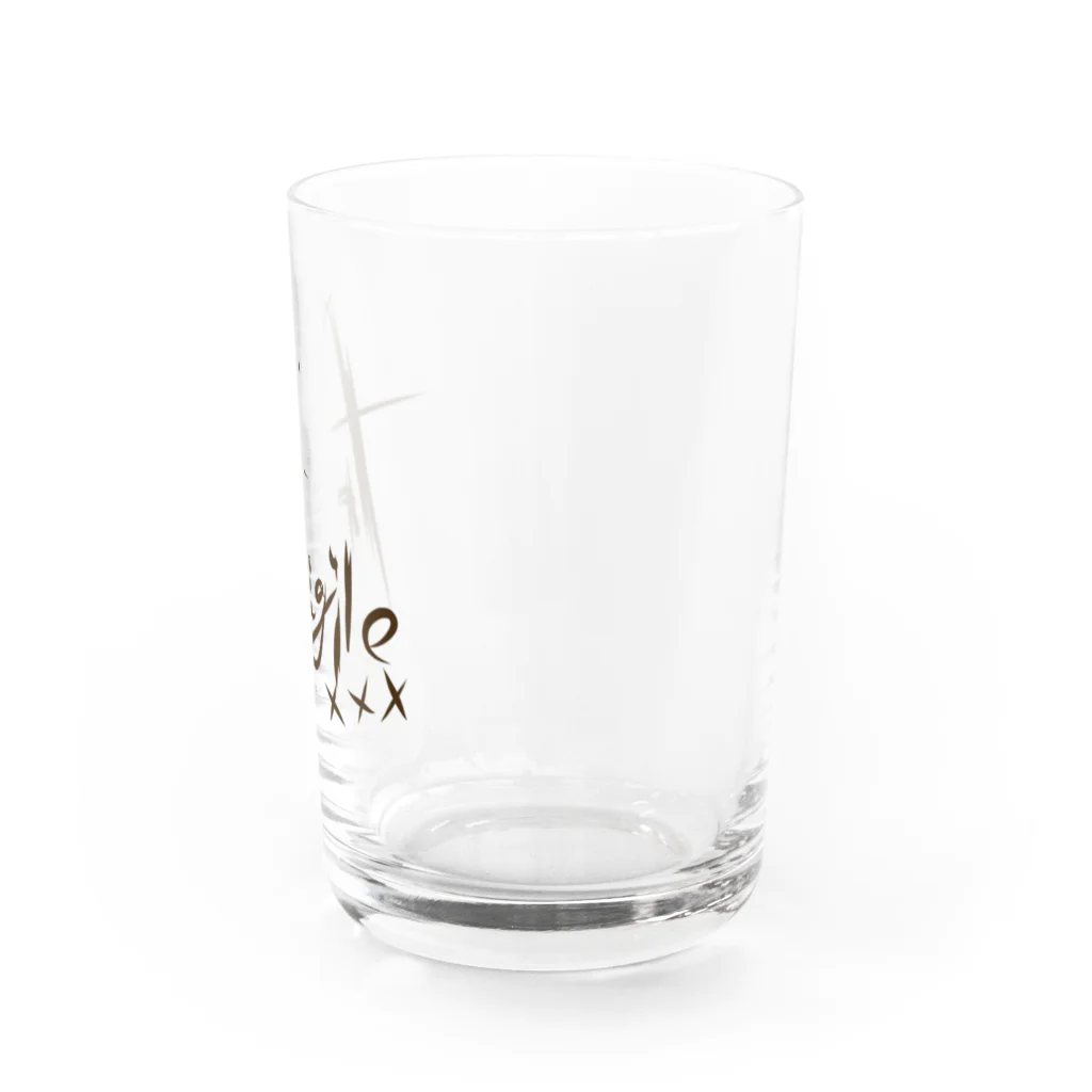 fragile×××のデザインロゴ01 Water Glass :right