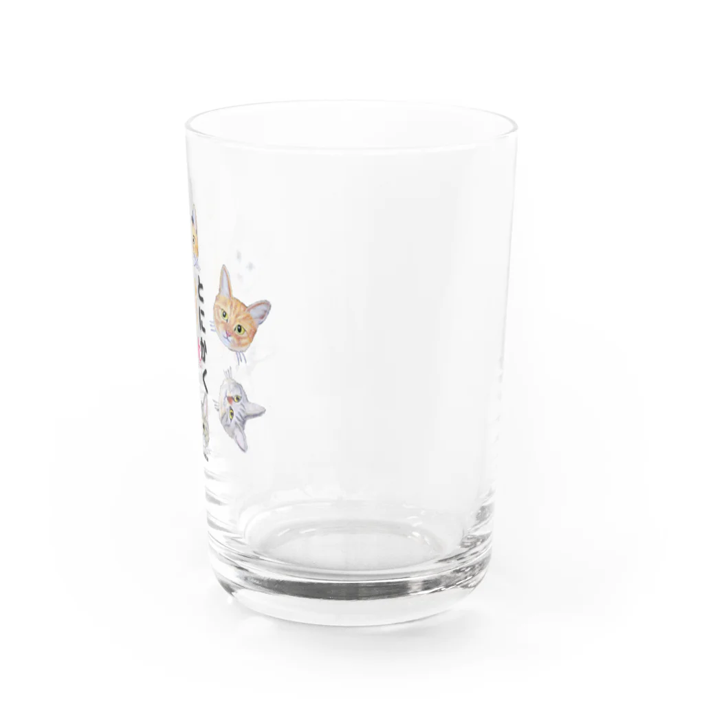 れいにゃん堂&れいにゃあ～と😺のチョークアートのとにかく猫推し😺 Water Glass :right