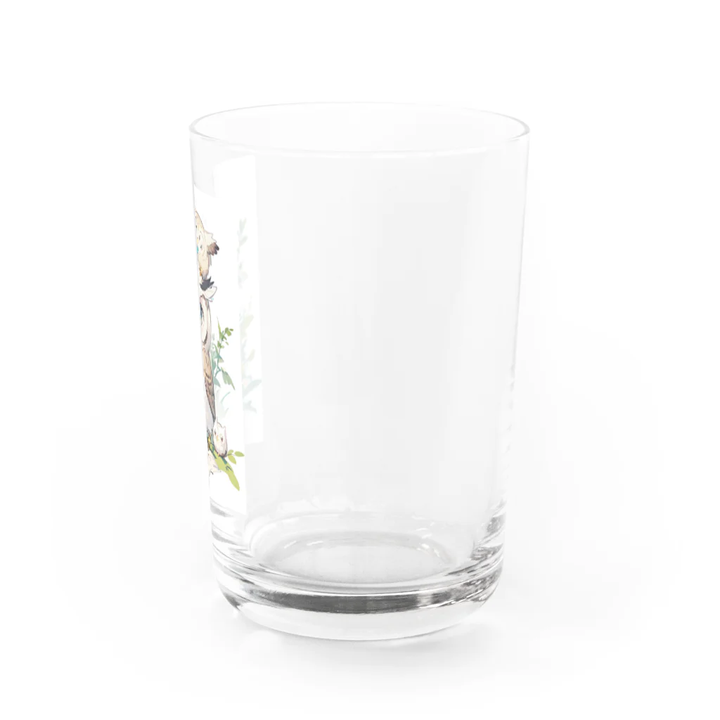 フクロウの森の癒しフクロウ Water Glass :right