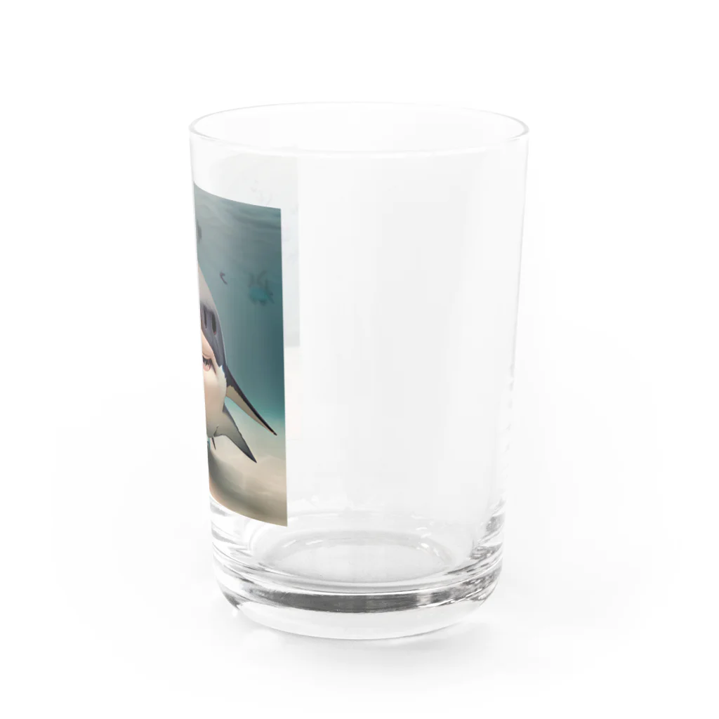 まな九郎ショップの可愛いサメ Water Glass :right