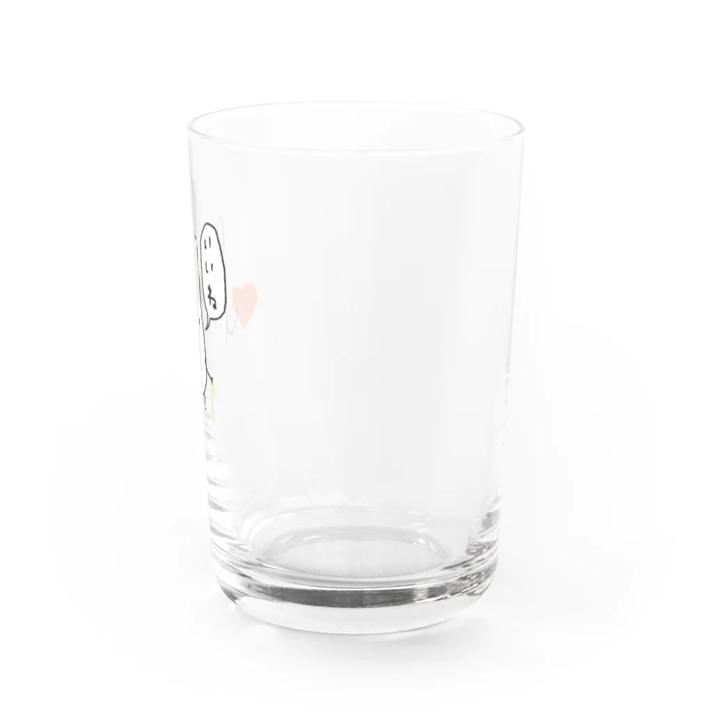 86_hamburgerのいいねを代わりに押すうさぎ Water Glass :right